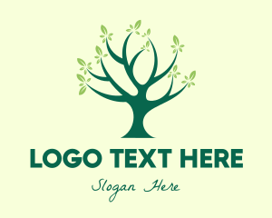 Bonsai - Green Natural Tree logo design