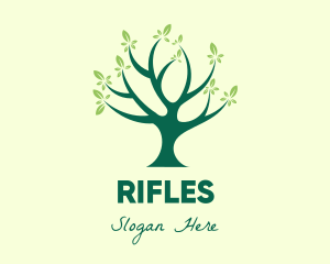 Green Natural Tree Logo