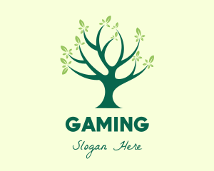 Green Natural Tree Logo
