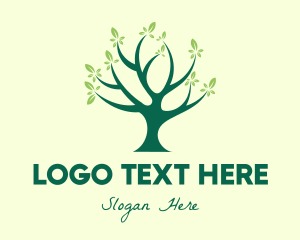 Life - Green Natural Tree logo design