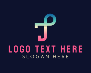 Printing Company - Beauty Script Letter T logo design