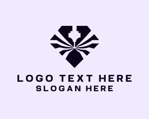 Drivetrain - Metal Laser Tool logo design
