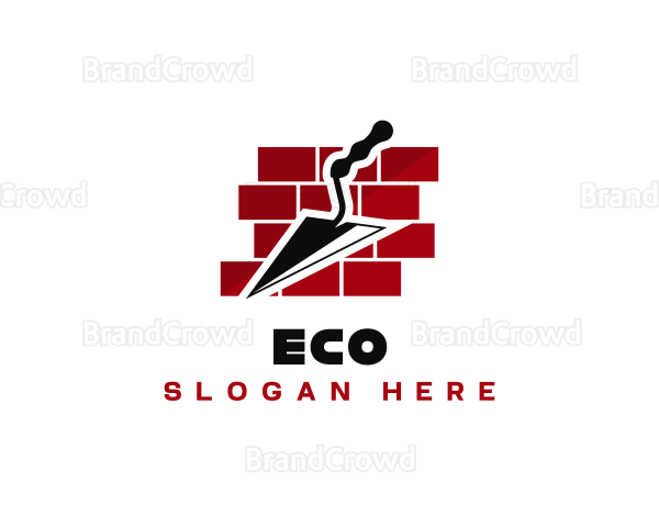 Trowel Bricklayer Masonry Logo