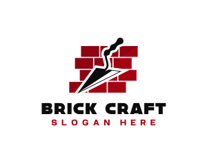 Brickwork - Trowel Bricklayer Masonry logo design