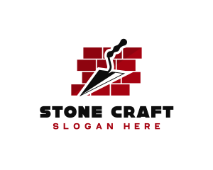 Trowel Bricklayer Masonry logo design