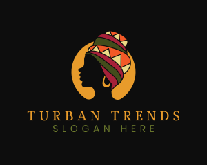 Turban - African Woman Turban logo design