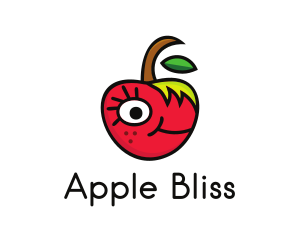 Apple Face Cartoon logo design