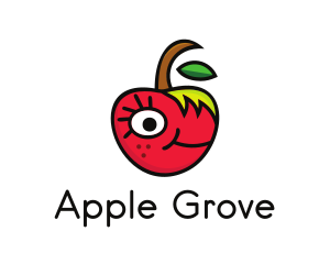 Apple Face Cartoon logo design