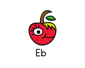 Apple Face Cartoon logo design