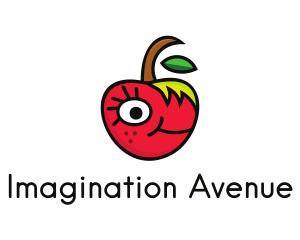 Fiction - Apple Face Cartoon logo design