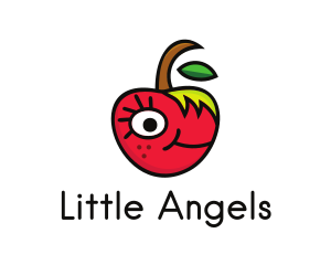 Apple Face Cartoon logo design