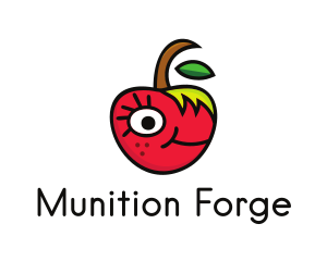 Apple Face Cartoon logo design