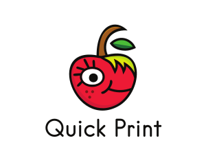 Apple Face Cartoon logo design