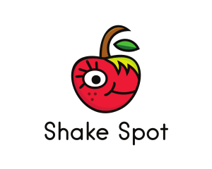 Shake - Apple Face Cartoon logo design