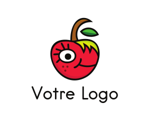 Fiction - Apple Face Cartoon logo design