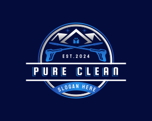 Pressure Washer Cleaning logo design