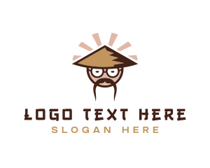 Hat - Asian Cartoon Man logo design