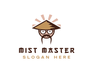 Asian Cartoon Man  logo design