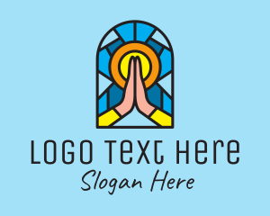 God - Church Pray Mosaic logo design