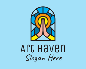 Church Pray Mosaic  logo design