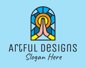 Church Pray Mosaic  logo design