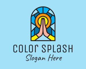 Church Pray Mosaic  logo design