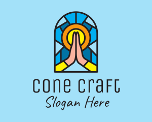 Church Pray Mosaic  logo design