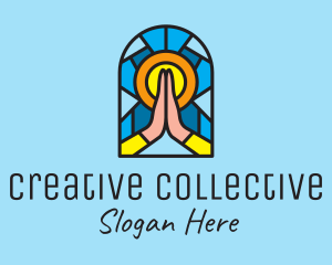 Church Pray Mosaic  logo design