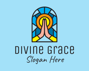 Jesus - Church Pray Mosaic logo design