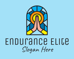 Church Pray Mosaic  logo design