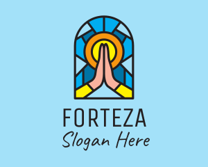 Church Pray Mosaic  logo design