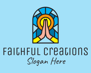 Faith - Church Pray Mosaic logo design