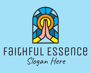 Faith - Church Pray Mosaic logo design