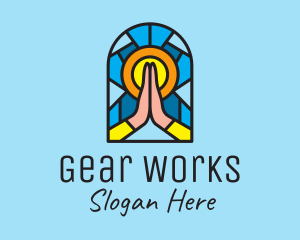 Church Pray Mosaic  logo design