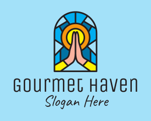 Church Pray Mosaic  logo design