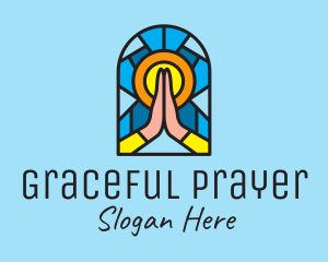 Church Pray Mosaic  logo design