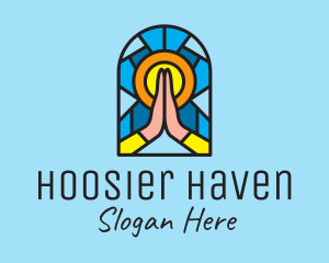 Church Pray Mosaic  logo design