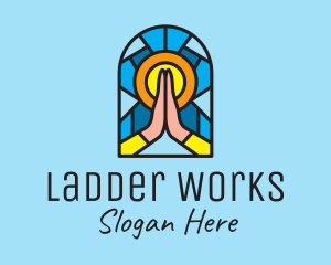 Church Pray Mosaic  logo design