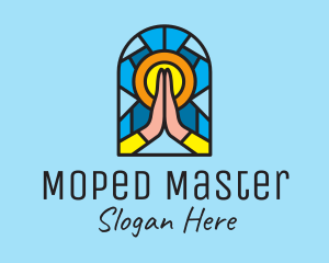 Church Pray Mosaic  logo design