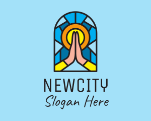 Church Pray Mosaic  logo design