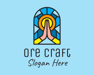 Church Pray Mosaic  logo design