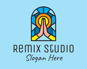 Church Pray Mosaic  logo design