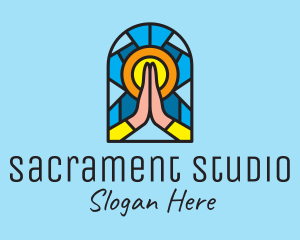Sacrament - Church Pray Mosaic logo design