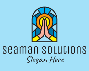 Church Pray Mosaic  logo design