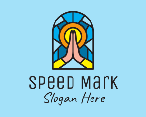 Church Pray Mosaic  logo design