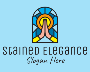 Church Pray Mosaic  logo design