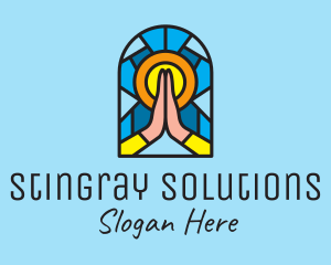 Church Pray Mosaic  logo design