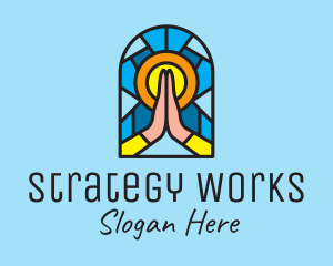 Church Pray Mosaic  logo design