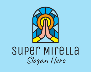 Church Pray Mosaic  logo design