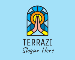 Church Pray Mosaic  logo design